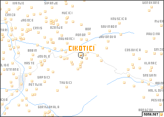 map of Cikotići
