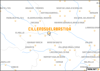 map of Cilleros de la Bastida
