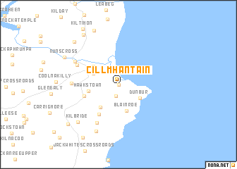 map of Cill Mhantáin