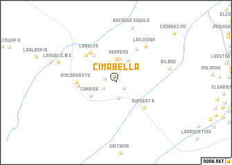 map of Cima Bella