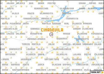 map of Cima de Vila