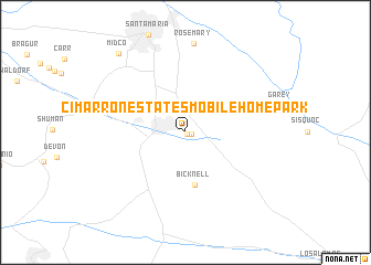 map of Cimarron Estates Mobile Home Park