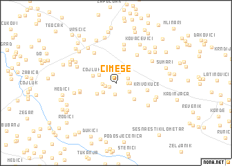 map of Cimeše