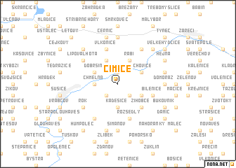 map of Čímice