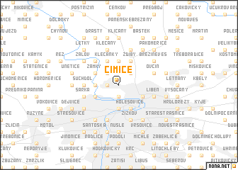 map of Čimice