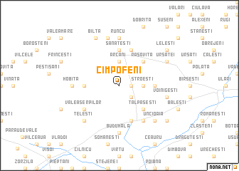 map of Cîmpofeni