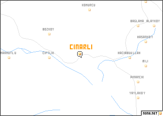 map of Çınarlı