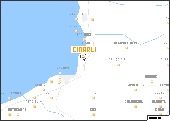 map of Çınarlı