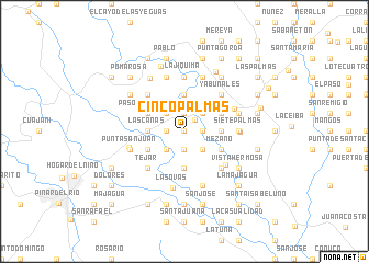 map of Cinco Palmas