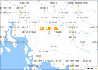 map of Cinco Rios