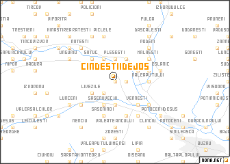 map of Cîndeştii de Jos