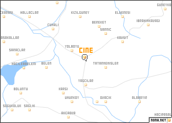 map of Çine