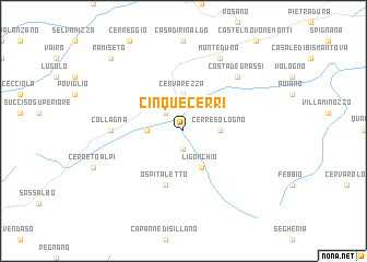 map of Cinquecerri