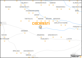 map of Ciocăneşti