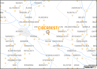 map of Ciocăneşti