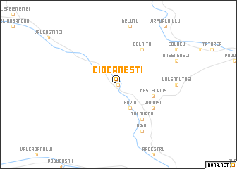 map of Ciocăneşti