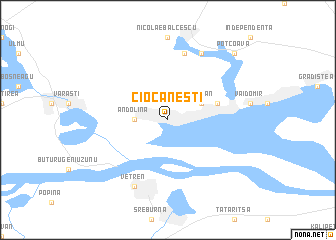 map of Ciocăneşti