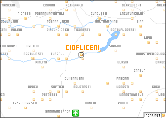 map of Ciofliceni