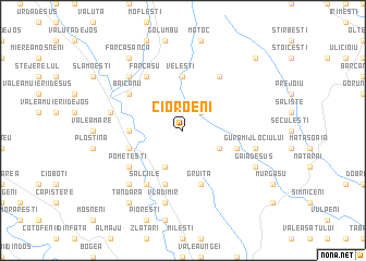 map of Cioroeni