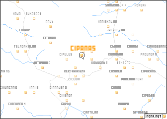 map of Cipanas