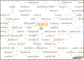 map of Ciriaca