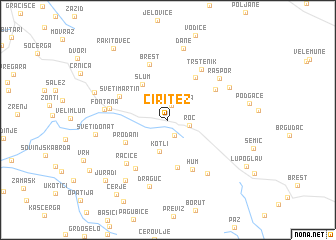 map of Ciritež