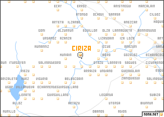 map of Ciriza