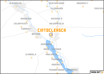 map of Cîrţocleasca