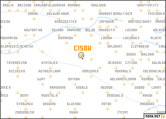 map of Cisów