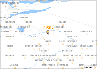 map of Cisów