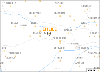 map of Çitlice