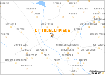 map of Città della Pieve