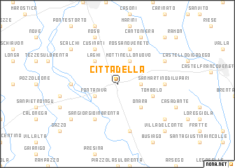 map of Cittadella