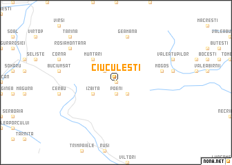 map of Ciuculeşti