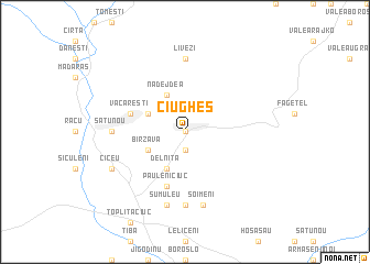 map of Ciugheş