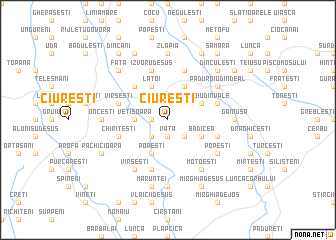 map of Ciureşti