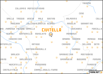 map of Civitella