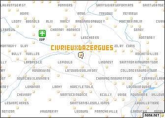 map of Civrieux-dʼAzergues