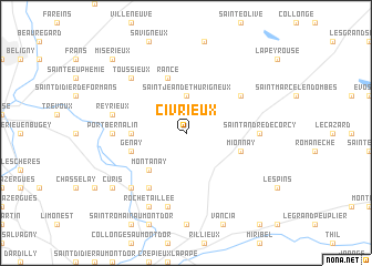 map of Civrieux