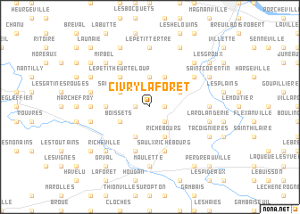 map of Civry-la-Forêt