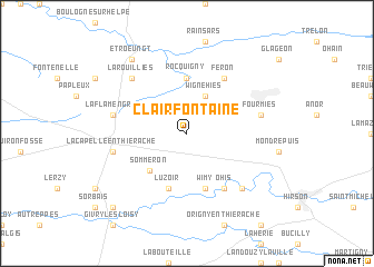 map of Clairfontaine
