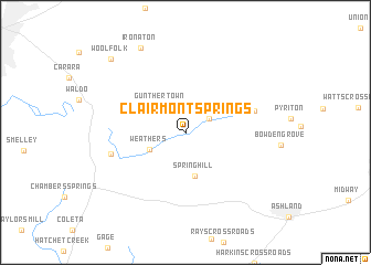 map of Clairmont Springs