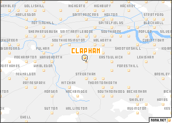 map of Clapham