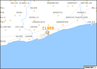 map of Clará