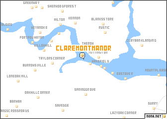 map of Claremont Manor
