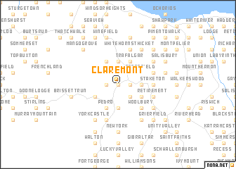 map of Claremont