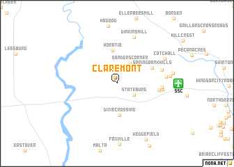 map of Claremont