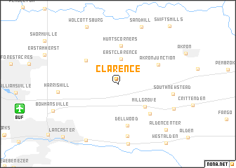 map of Clarence