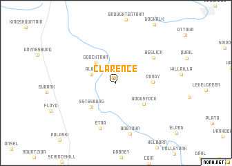 map of Clarence