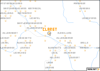 map of Claret